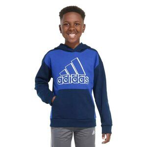 Adidas Youth Boy's Size XL Fleece Long Sleeve Graphic Logo Pullover Hoodie NWT